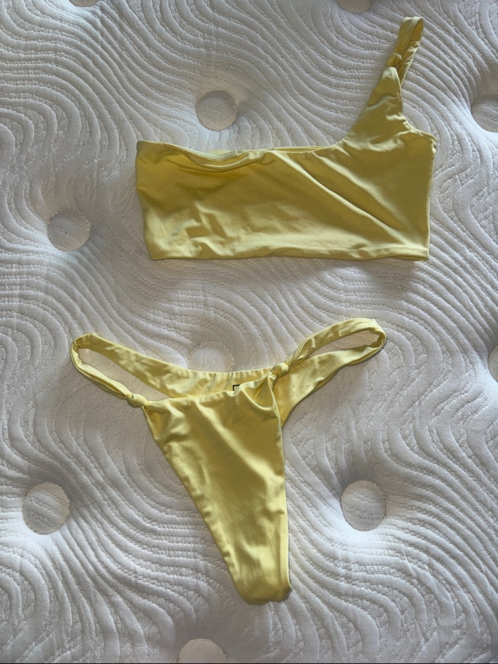 Butter yellow princess Polly cheeky swimsuit - size Small